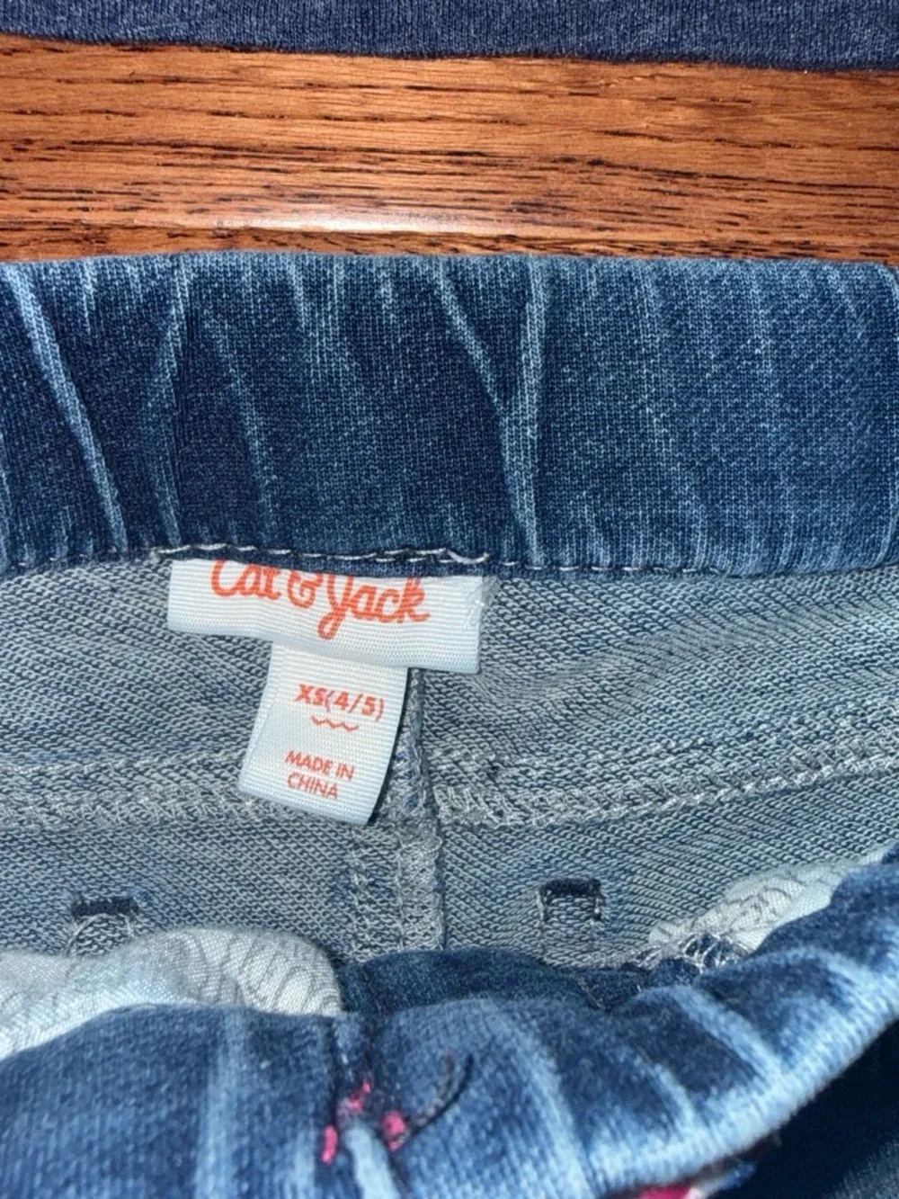 Cat & Jack Navy Tank Top and Embroidered Denim Shorts Set